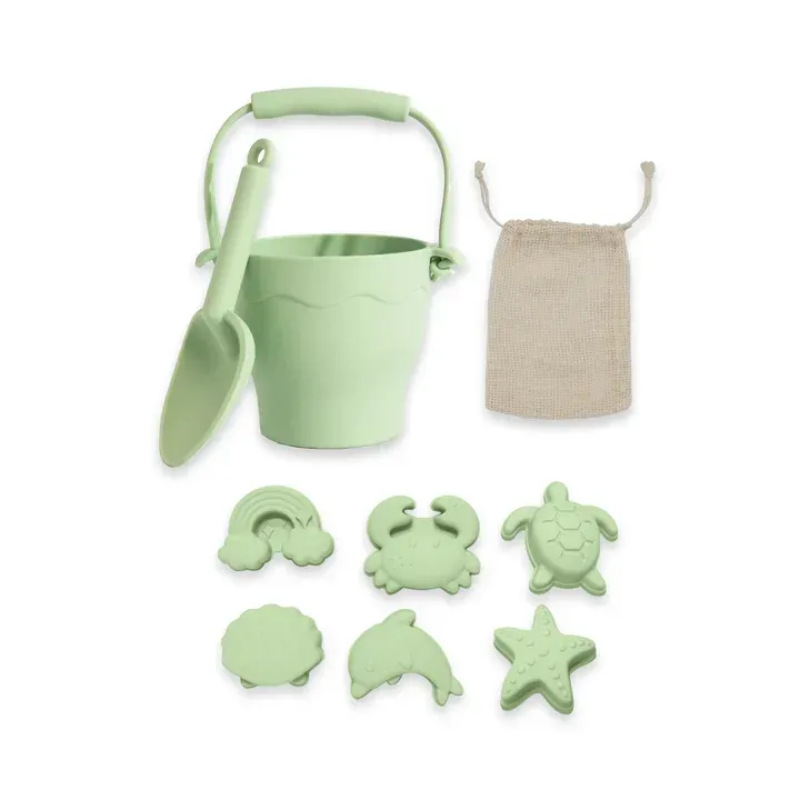 Silicone bucket set - 8 pc - Light SAGE