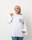 GOD'S TIMING IS PERFECT WHITE OVERSIZE WIDESLEEVE T-SHIRT