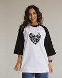 HEART RAGLAN OVERSIZE T-SHIRT