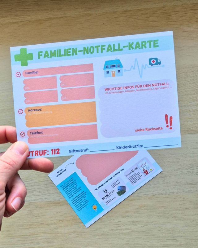 Familien-Notfall-Karte (Fachpersonal) Familien-Notfall-Karte (Fachpersonal)