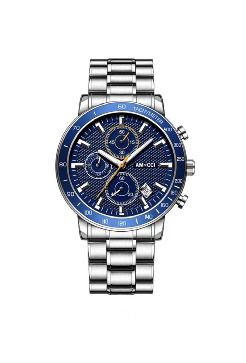 AMUCCI Watch Chrono 1, Blau Chrono Armbanduhr Herren Uhr Chronograph Herrenuhren
