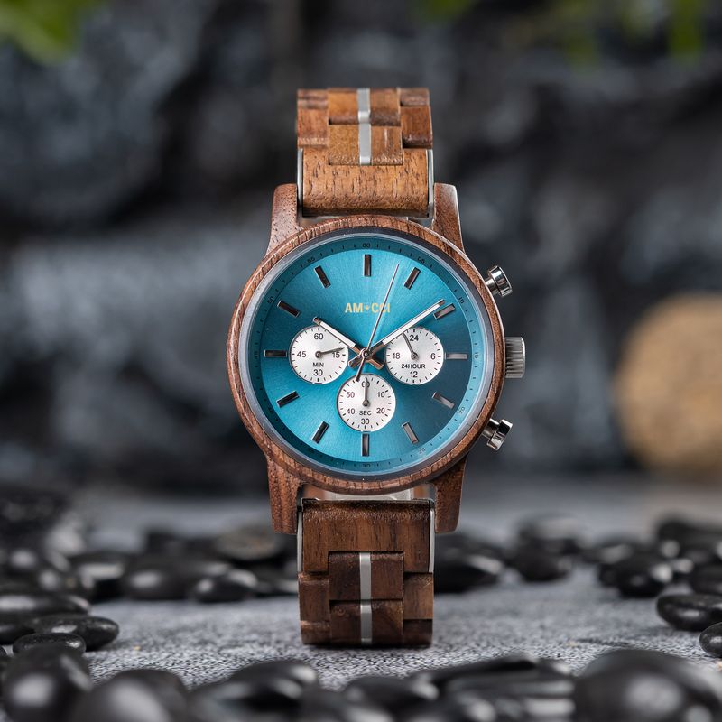 AMUCCI Wood Watch GT115-2A Holzuhr Armbanduhr