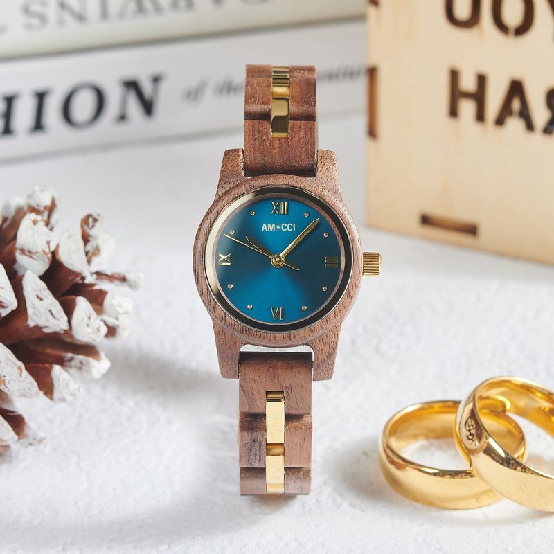 AMUCCI Wood GT145-1A  Holzuhr Damen Armbanduhr