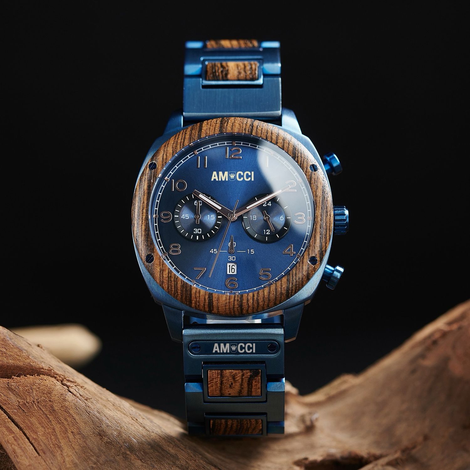 AMUCCI Wood Watch GT149-4 Holzuhr Armbanduhr