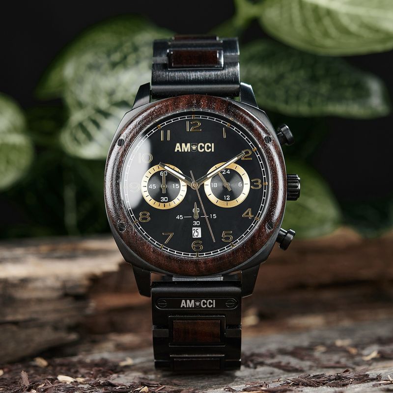 AMUCCI Wood Watch GT149-1 Holzuhr Armbanduhr