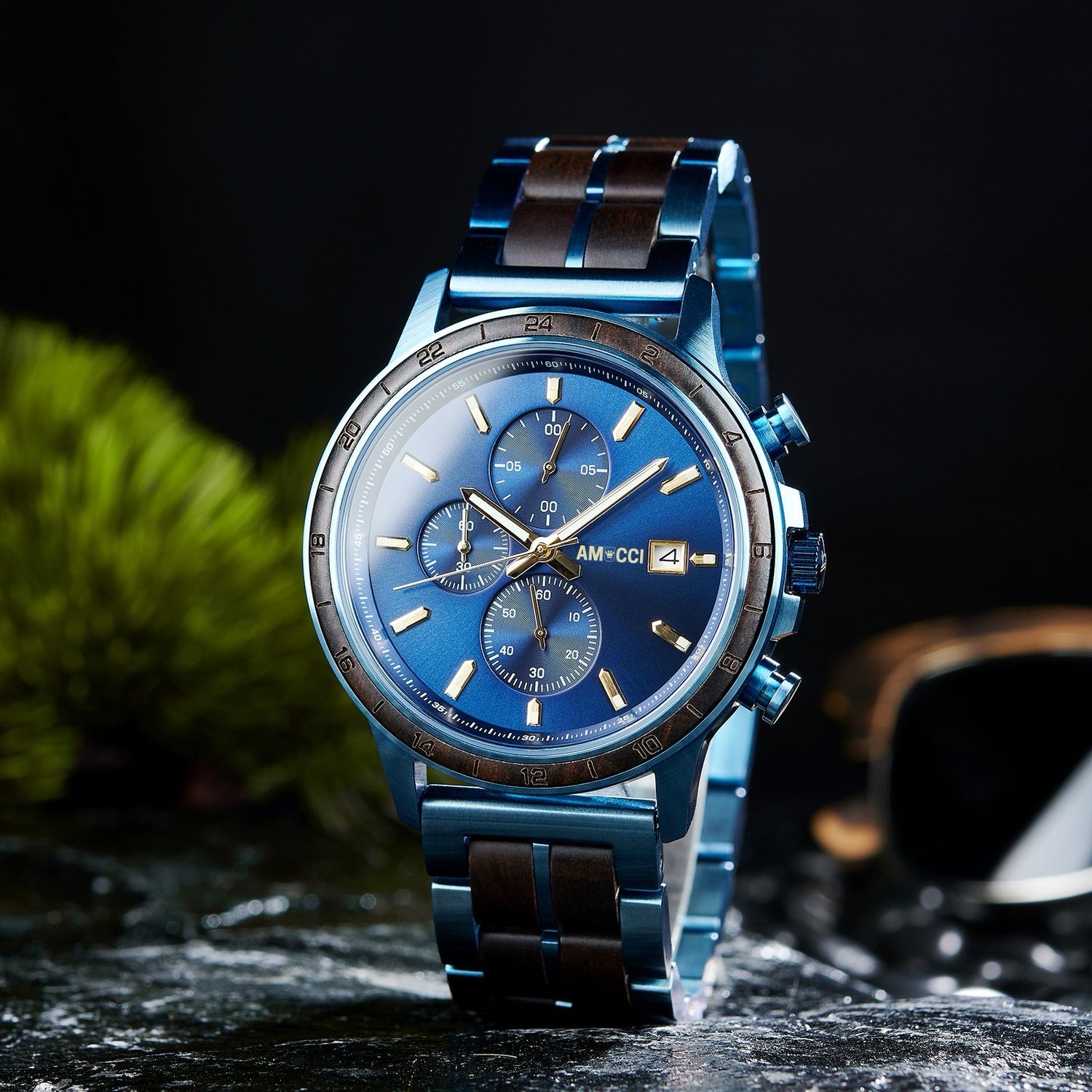 AMUCCI Wood Watch GT139-3A Holzuhr Armbanduhr