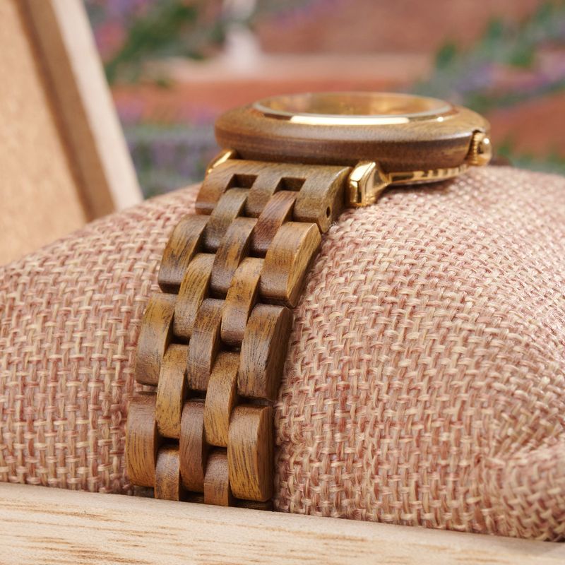 AMUCCI Wood GT177-1A Holzuhr Damen Armbanduhr
