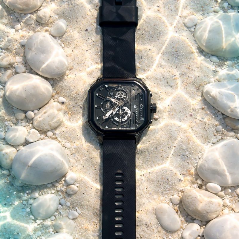 AMUCCI Quadro Chrono –Silikon Band-