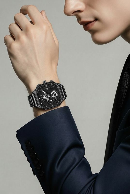 AMUCCI Quadro Chrono Metall –Black-