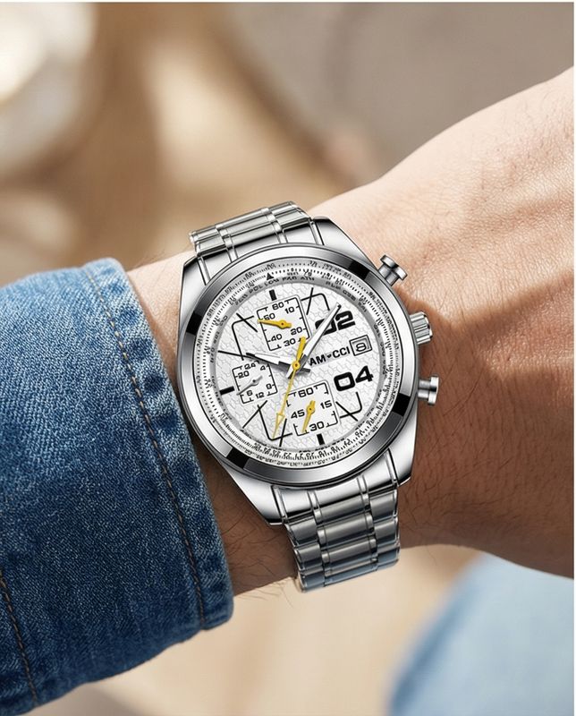 AMUCCI Watch Chrono 2 -Silber-
