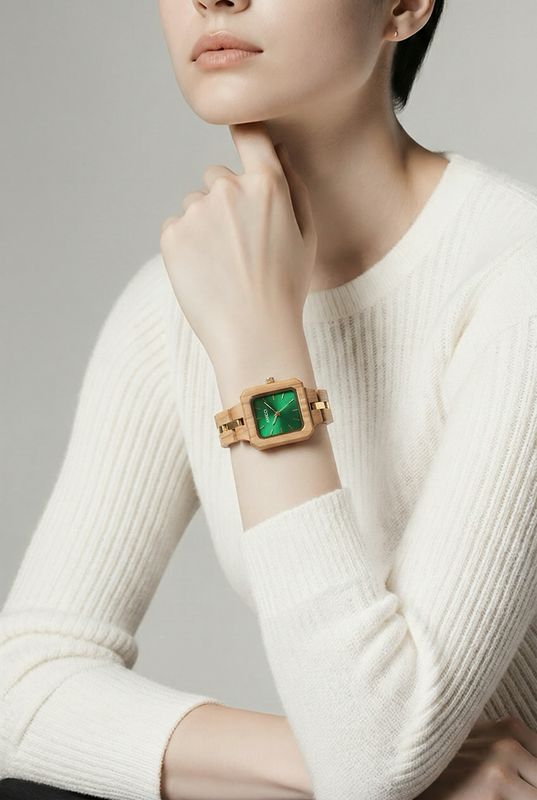 AMUCCI Wood GT146-2A AHolzuhr Damen Armbanduhr