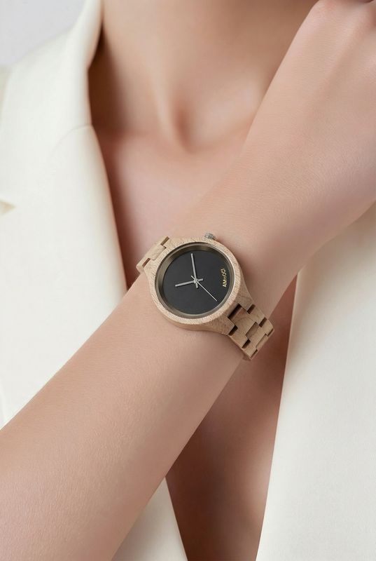 AMUCCI Wood GP016-2A Holzuhr Damen Armbanduhr