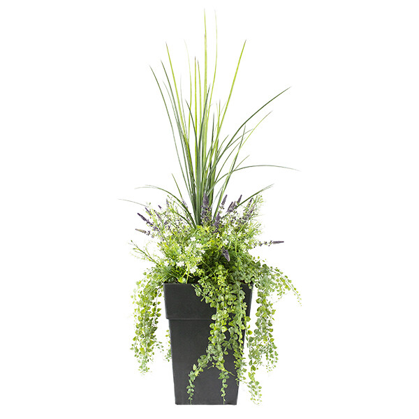 Arrangement with lavender and mixed foliage Arrangement with lavender and mixed foliage