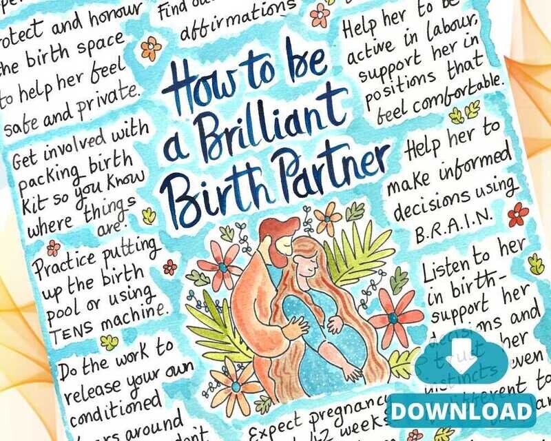 Brilliant Birth Partner A4 Handout