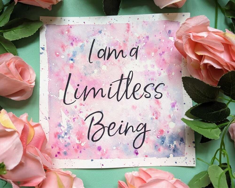 Limitless Being 8" Watercolour Affirmation Painting