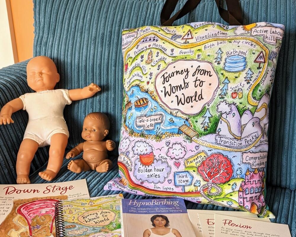 Birth Journey Doula Midwife Large Tote Bag