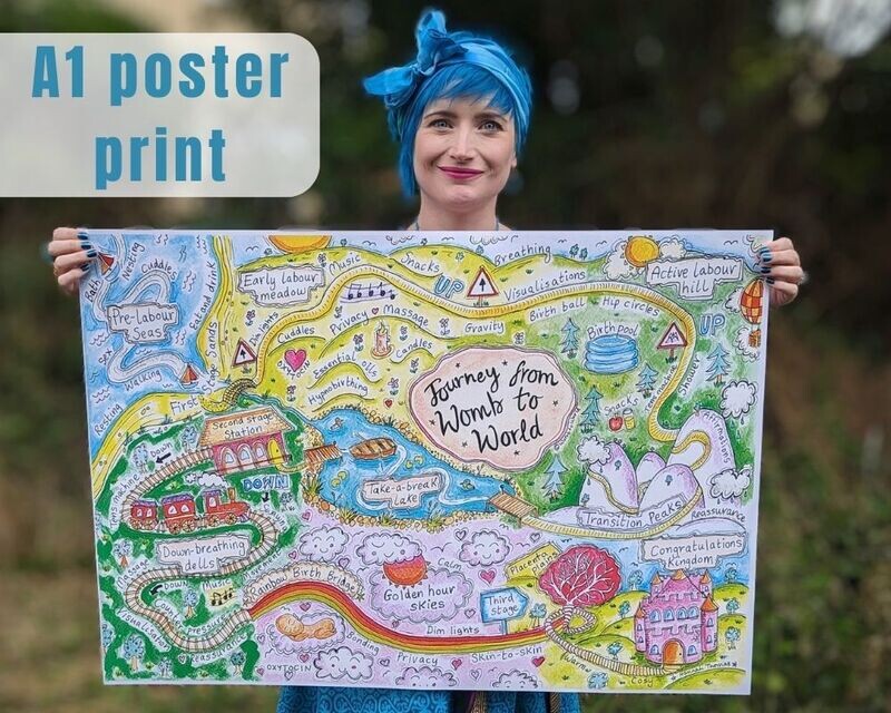 Stages of Birth Map 170gsm A1 Poster Print