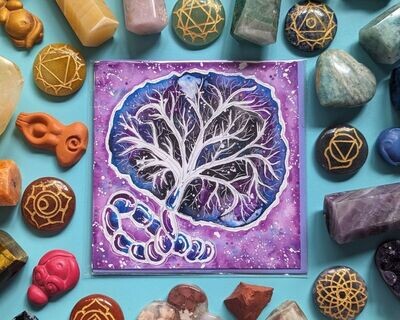 Cosmic Placenta Square Greetings Card