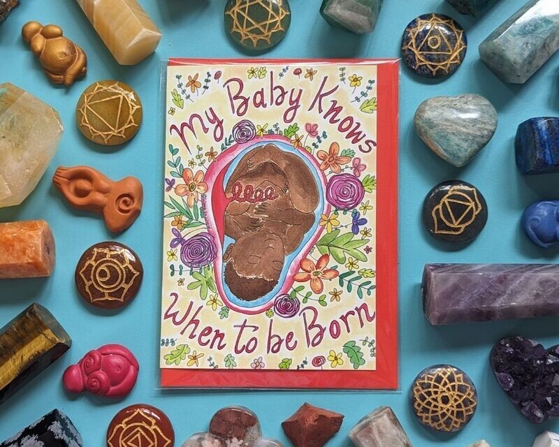 Postdates Baby Doula A6 Pregnancy Card