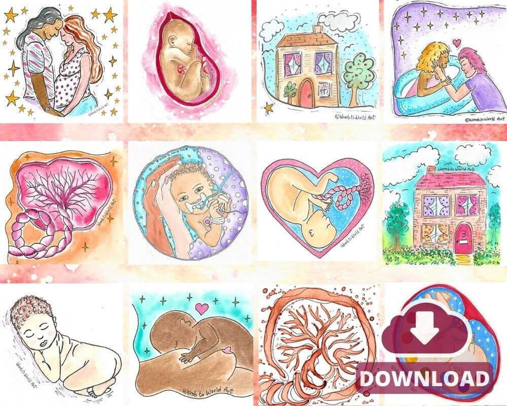 Birthy Digital Assets Pack for Social, Client Comms and Birth Story