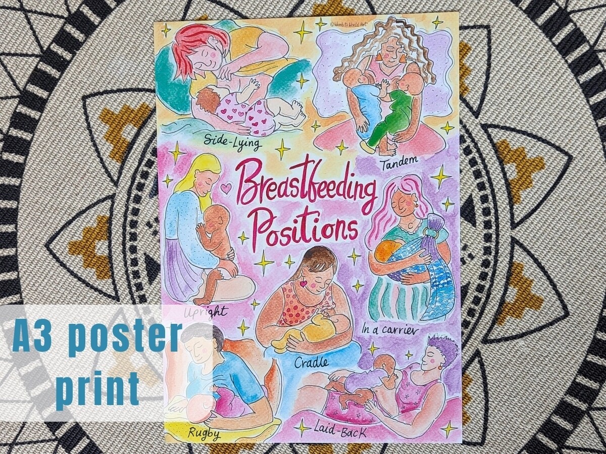 Breastfeeding Positions A3 Poster Print