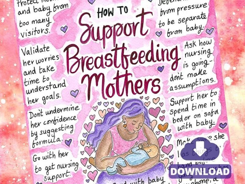 How to Support Breastfeeding Mothers A4 Handout PDF