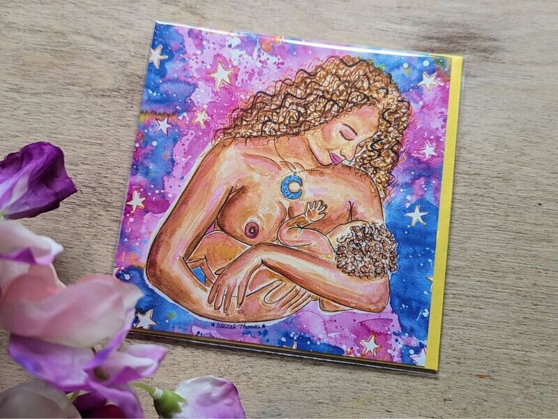 Breastfeeding Mother Square Card