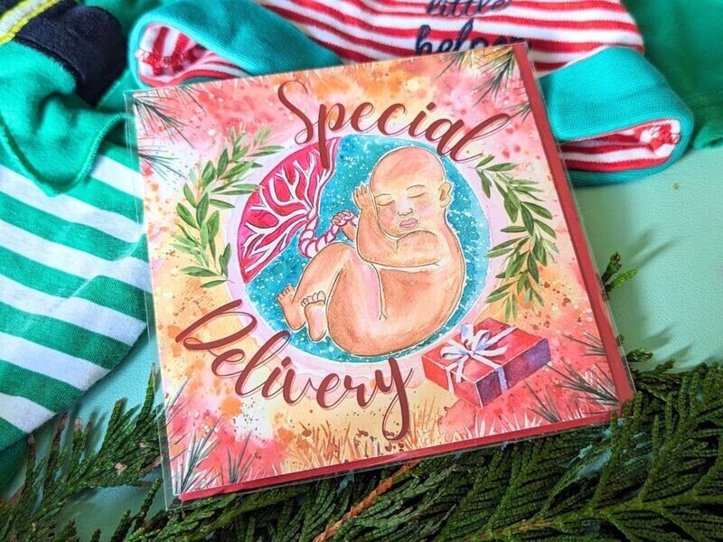 Special Delivery Christmas Doula Card