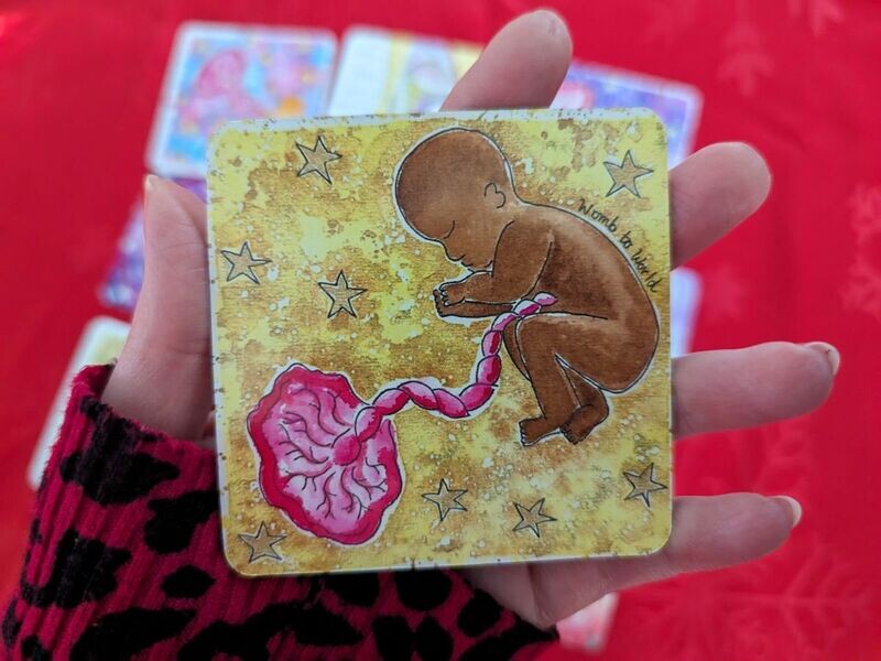 Brown Baby Placenta Pregnancy Fridge Magnet