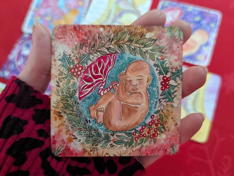 Christmas Pregnancy Fridge Magnet