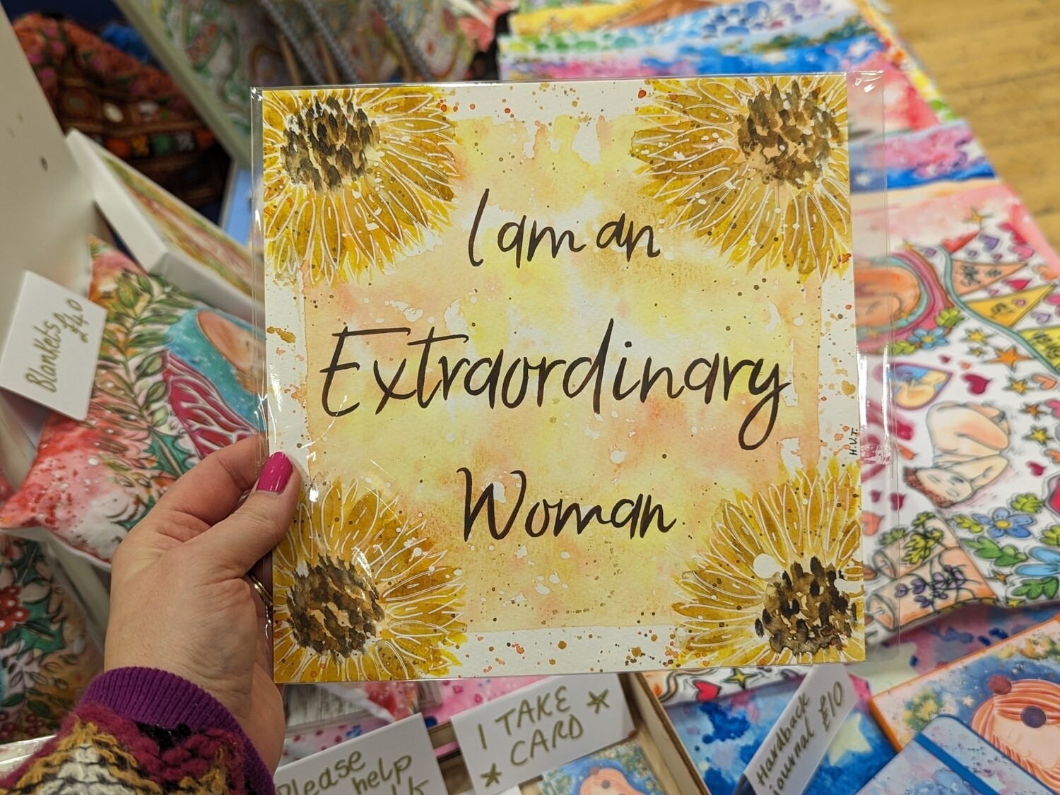 I am an Extraordinary Woman 8" Watercolour Affirmation Painting