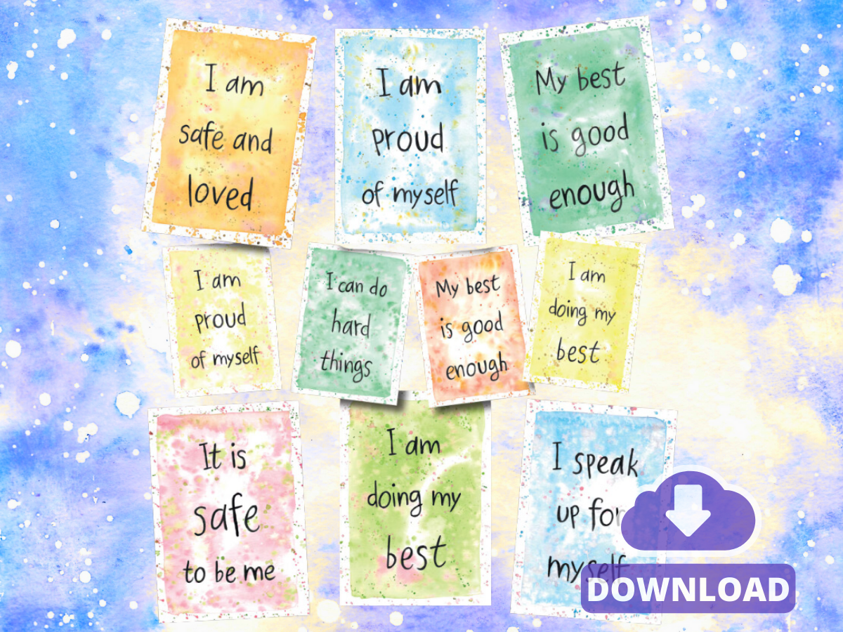 Healing Watercolour Affirmations A5 Download