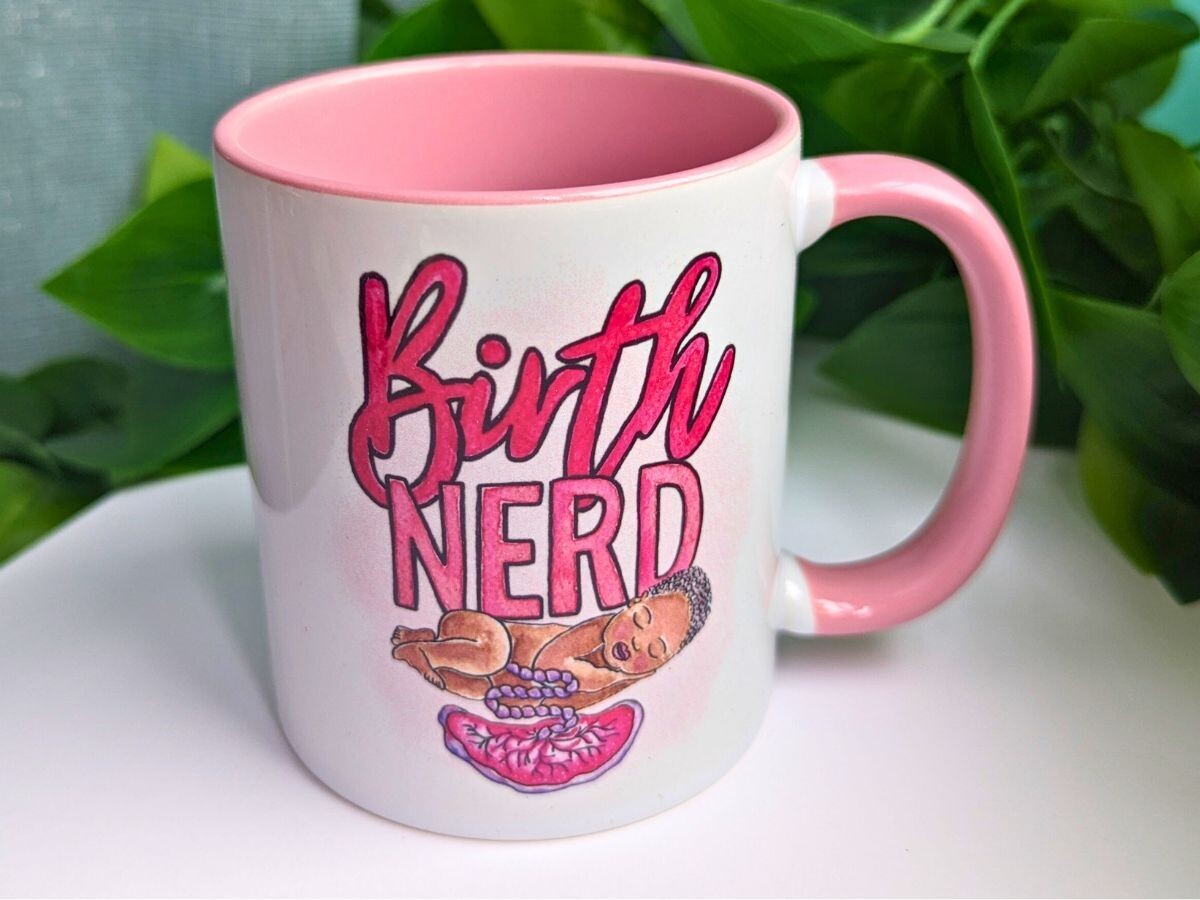 Birth Nerd Mug Pink