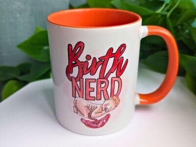 Birth Nerd Mug Orange