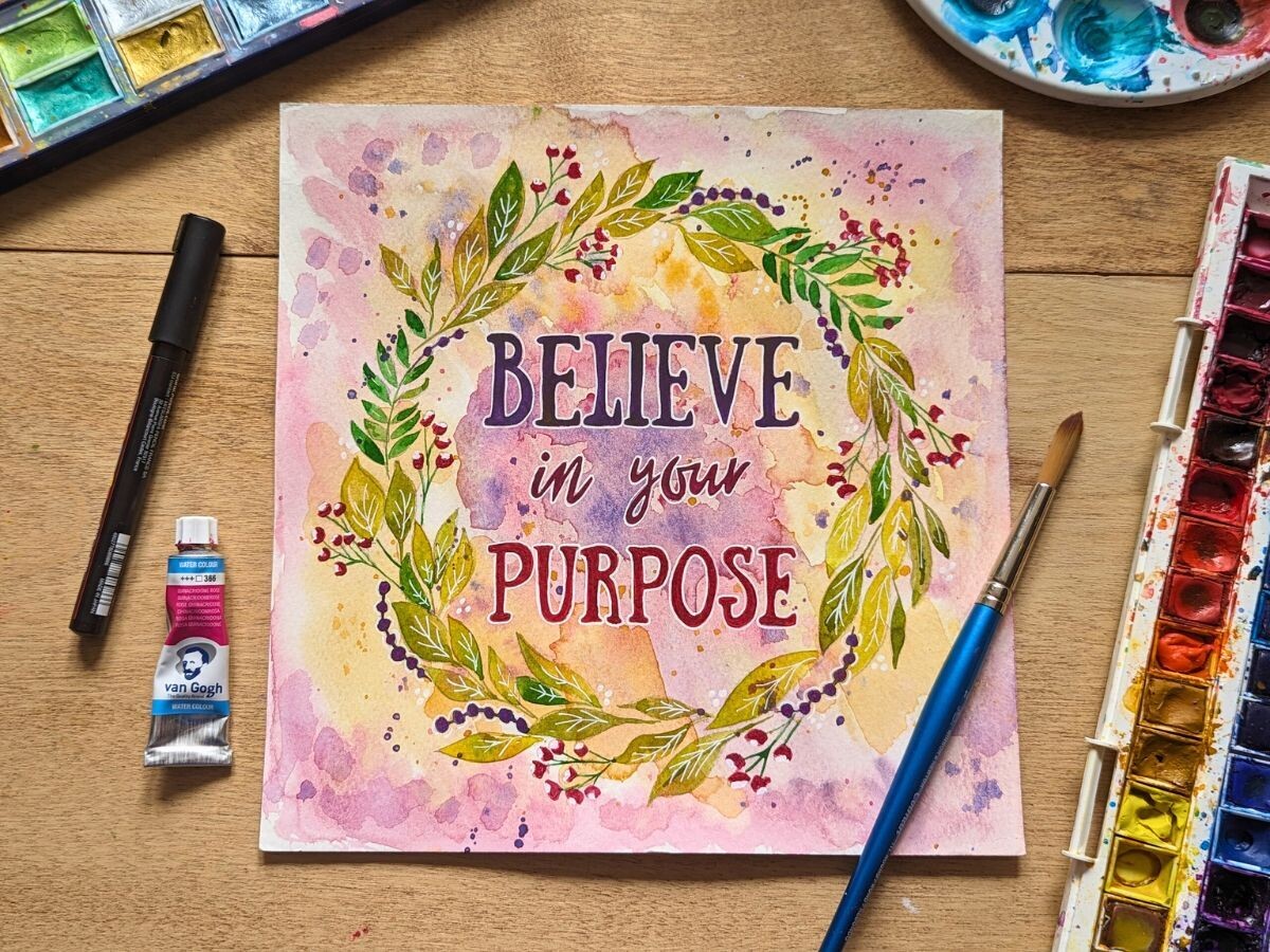 Believe Your Purpose 9" Affirmation Art