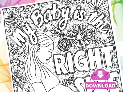 'Big' Baby Affirmation Colouring A4 Page