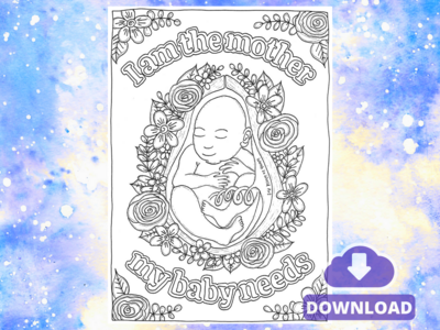 Mother's Affirmation Colouring Page Download
