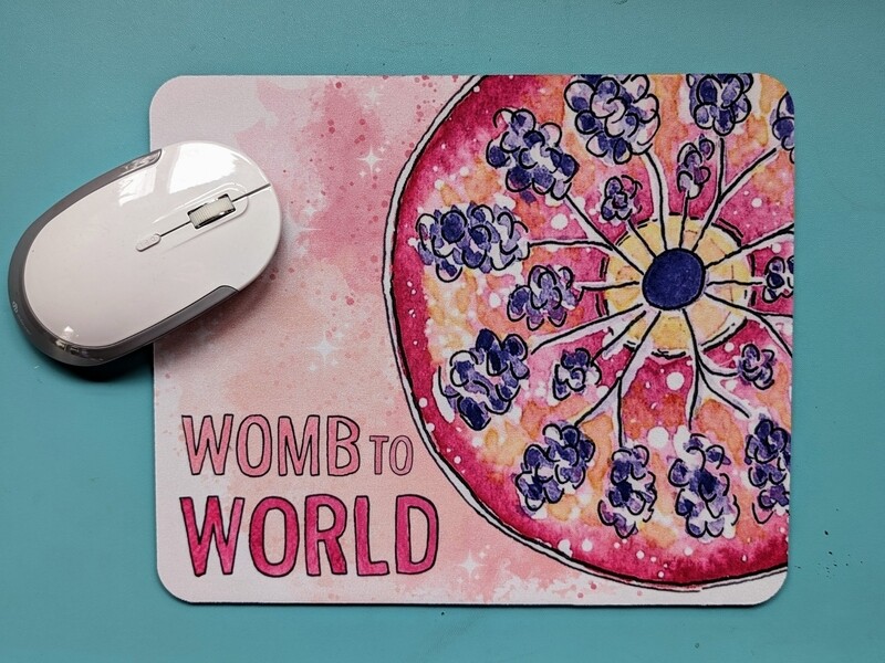 Womb to World Breast Mouse Mat