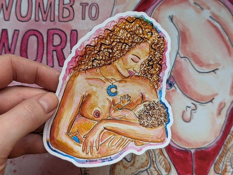 Breastfeeding Mama 10cm Laptop Sticker