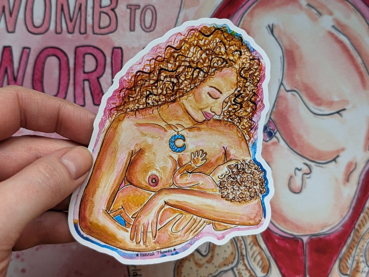 Breastfeeding Mama 10cm Laptop Sticker