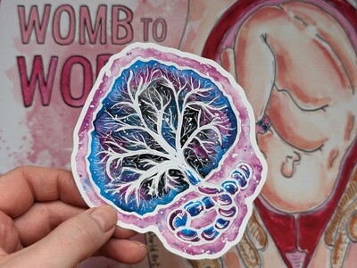 Placenta Art 10cm Laptop Sticker