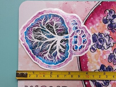Placenta Art 10cm Laptop Sticker