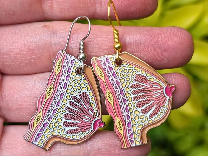 Breast Anatomy Earrings