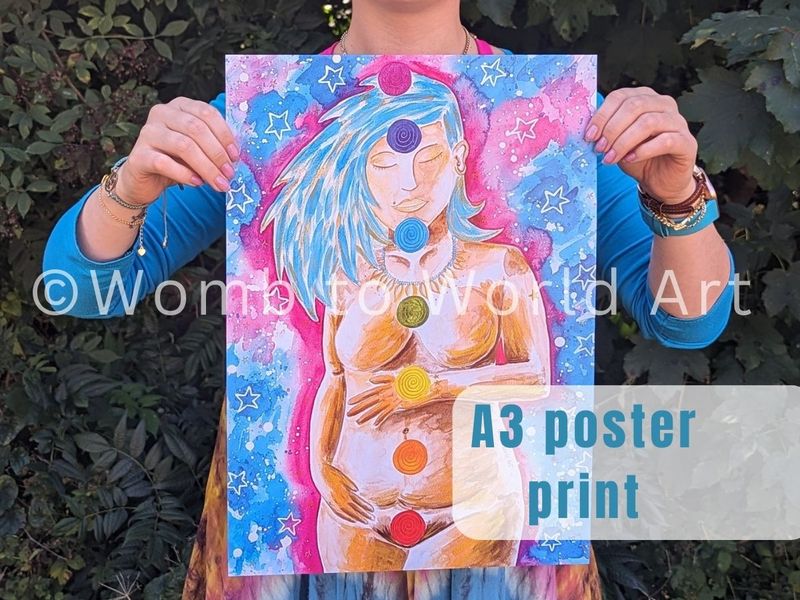 Spiritual Postpartum Body Positive A3 Poster Print