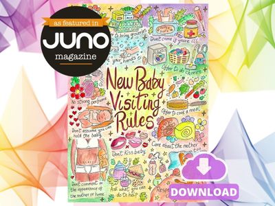 New Baby Visiting Rules Sign A3 PDF Poster