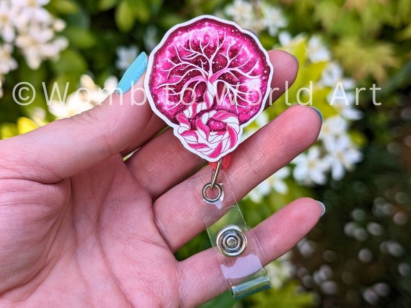 Placenta Midwife Badge Reel