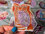 Breast Anatomy 8cm Breastfeeding Sticker