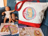 Womb Baby Pregnancy Large Zipped Doula Tote Bag