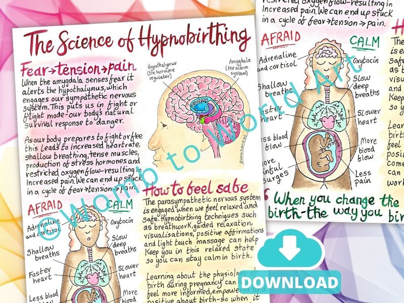 Science of Hypnobirthing Teaching Tool A4 PDF Handout