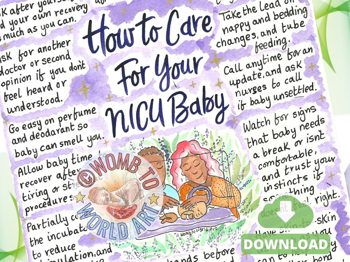 Free Caring for Baby in NICU A4 Handout